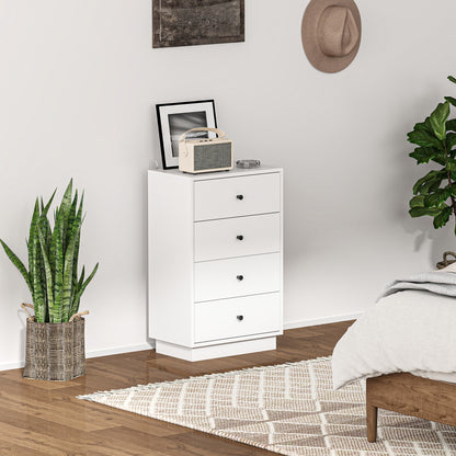 HOMCOM Kommode Sideboard mit 7 Schubladen Schrank aus Holzwerkstoff im Modern Stil 47 x 29 x 75 cm Weiß