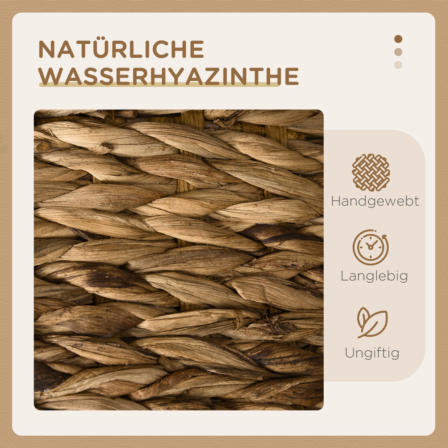 PawHut Katzenhöhle mit 3 Ebenen, 3 Eingänge, Boho-Design, inkl. Kissen, 40 cm x 40 cm x 73 cm, Hellbraun + Cremeweiß