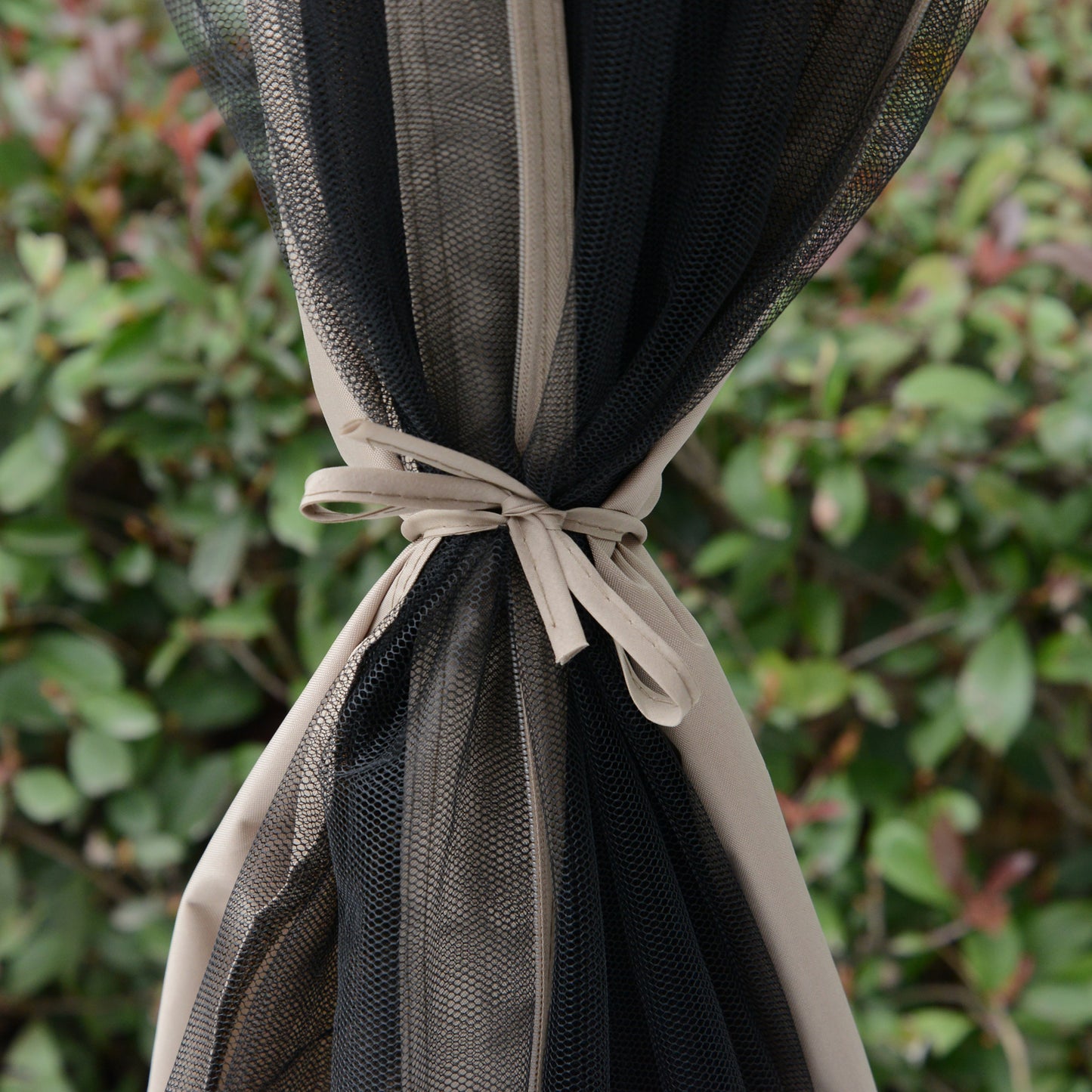 Outsunny Gartenpavillon Pavillon Gartenzelt Festzelt Partyzelt mit 4 x Seitenwand wetterfest Metall + Polyester Grau 2,94 x 2,94 x 2,65 m