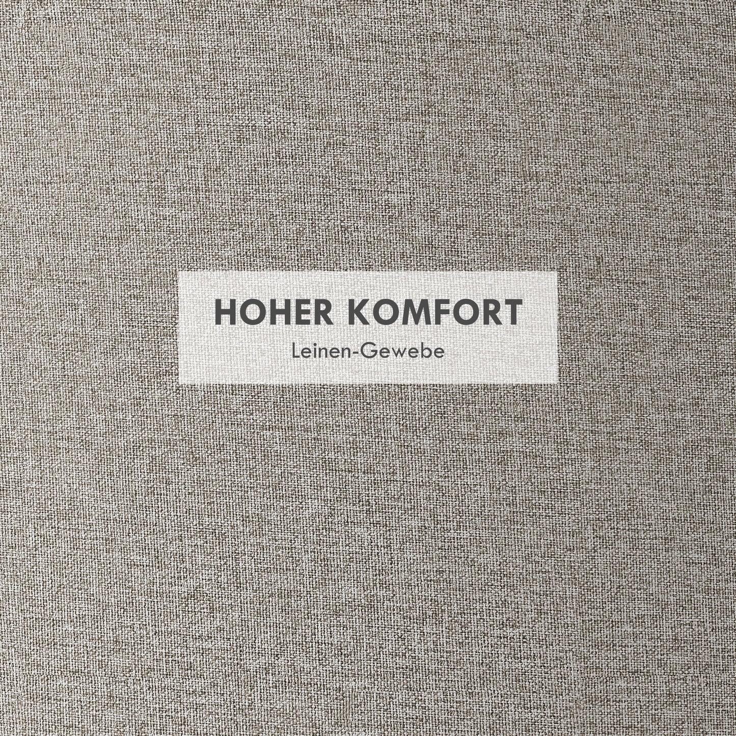 HOMCOM Hocker Polsterhocker, Leinen, versteckter Stauraum, umkehrbarer Deckel, 56cm x 56 cm x 42 cm, Hellgrau + Natur