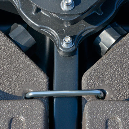 Outsunny Sonnenschirmständer 4-teilig, Schirmgewicht, Schirmständer, Bodenkreuz befüllbar med Sand/Wasser bis 25/17 kg, Gewichte Sonnenschirmfuß HDPE Kaffee