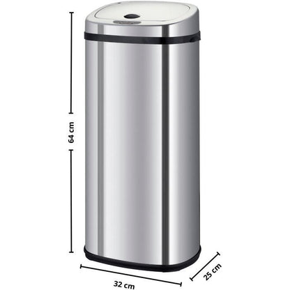 Automatic kitchen bin - LARGO - KITCHEN MOVE - 42 L - Stainless steel with strapping