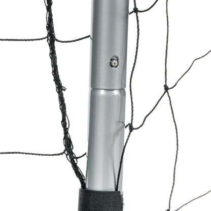 SPORTNOW Fußballtor wetterfest, stabiles Metallgestell, reißfestes Netz, 160H x 240L x 85B cm, Grau