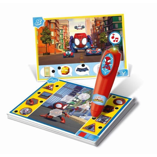 Clementoni - Quizzy - Spidey - Interactive game with 200 Quizzes + an electronic pen - From 3 years old