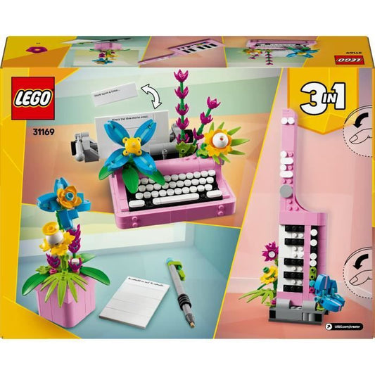 LEGO Creator 31169 3-in-1 Flower Typewriter - Game for Girls Ages 8 and Up