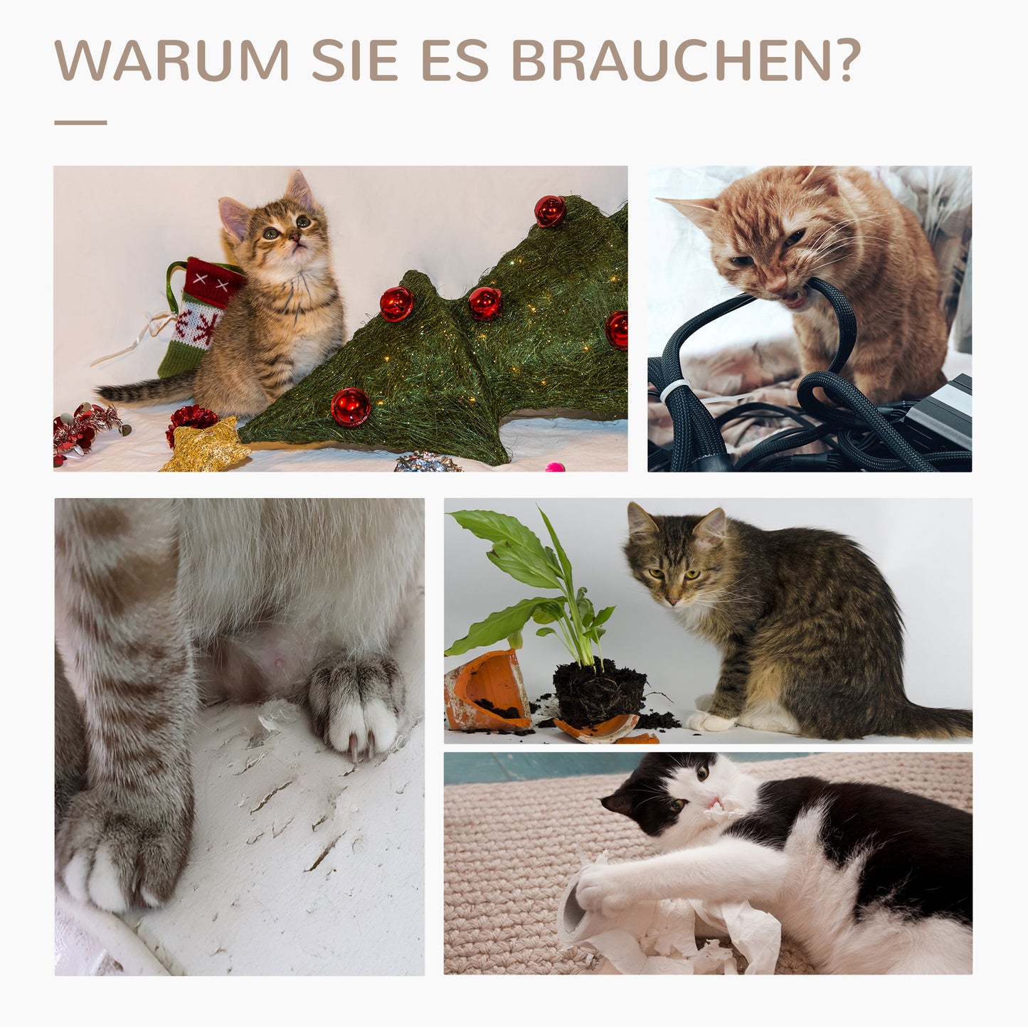 PawHut Kratzbaum für Katzen, Kratzsäule, 79 cm Katzenbaum mit Juteseil, inklusive Spielzeug, Plüsch, Grau
