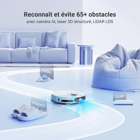 EZVIZ RS20 Pro - Robot Vacuum Cleaner with Mop - Raised Side Brush - 7200 Pa - Hot Water Cleaning 60°C