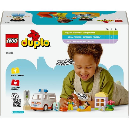 LEGO DUPLO 10447 Ambulance and Driver - Interactive Toy for Kids Aged 2 and Up