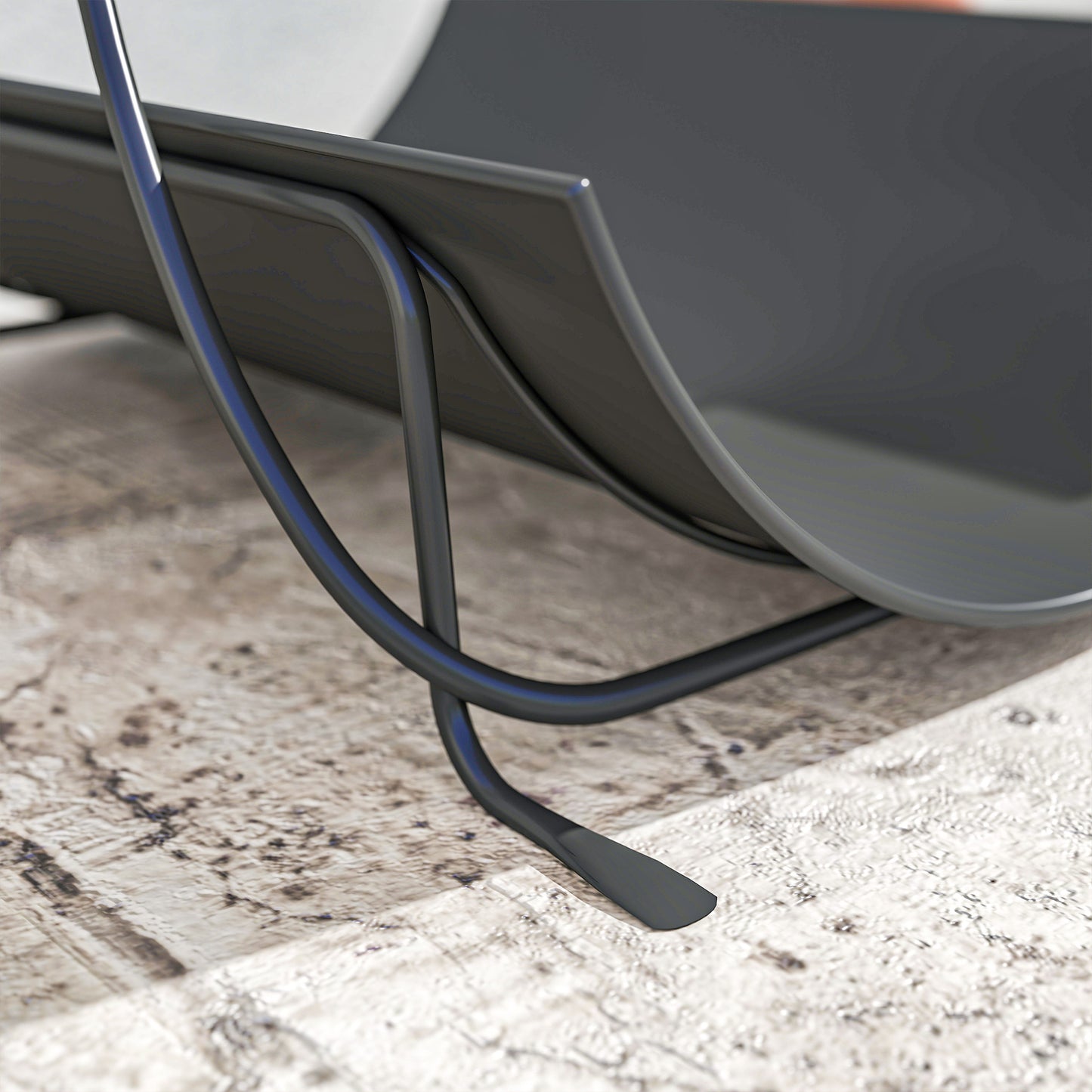 Outsunny Kaminholzregal för inomhus 51 x 38 x 33 cm geometrisk Brennholzregal med Griff från Metall, Schwarz