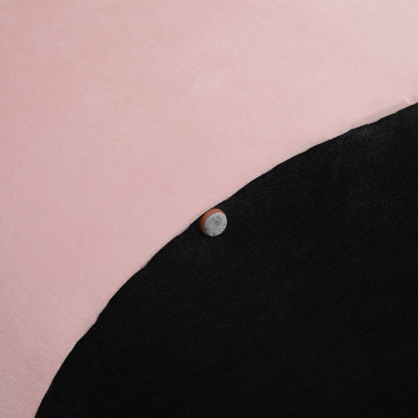 HOMCOM Sitzbank mit Stauraum Polsterbank mit Samtoptik, Sitztruhe Ovale Form, Truhenbank für Wohnzimmer Schlafzimmer Flur 71 x 52 x 42 cm, Rosa