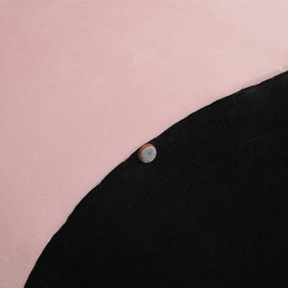 HOMCOM Sitzbank mit Stauraum Polsterbank mit Samtoptik, Sitztruhe Ovale Form, Truhenbank für Wohnzimmer Schlafzimmer Flur 71 x 52 x 42 cm, Rosa