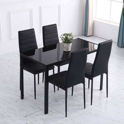 HOMCOM Esstisch Küchentisch großer Tisch, modernes Design, 120 cm x 60 cm x 75 cm, Schwarz