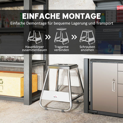 HOMCOM Motorrad Ständer, universal Motorrad Halterung bis 500kg belastbar, Motorradständer Stahl Grau