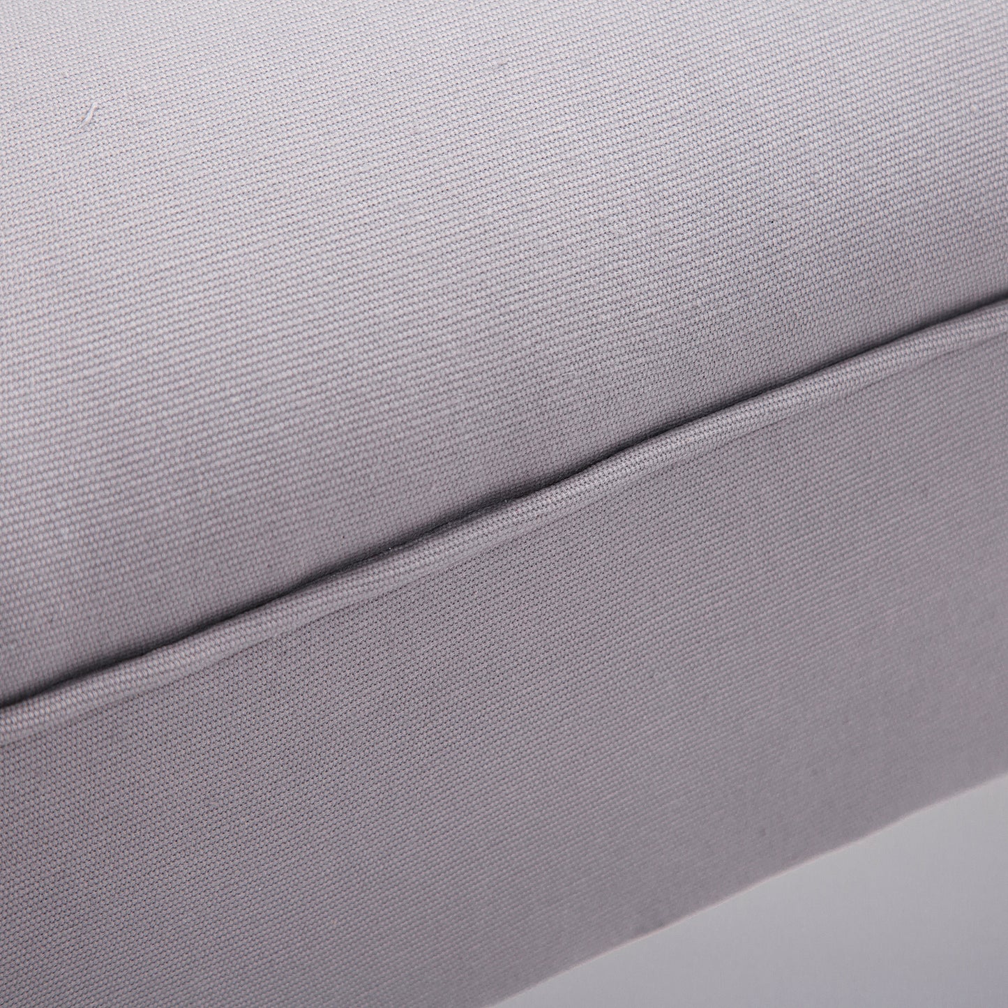 HOMCOM Bettbank, Polsterbank, Sitzbank, Flurbank für Schlafzimmer, bis 130 kg Belastbar, Segelstoff, Grau, 102 x 36 x 51 cm