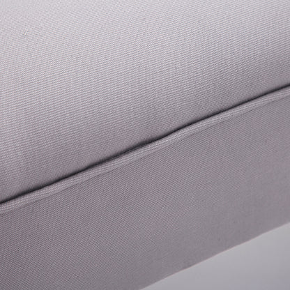 HOMCOM Bettbank, Polsterbank, Sitzbank, Flurbank für Schlafzimmer, bis 130 kg Belastbar, Segelstoff, Grau, 102 x 36 x 51 cm