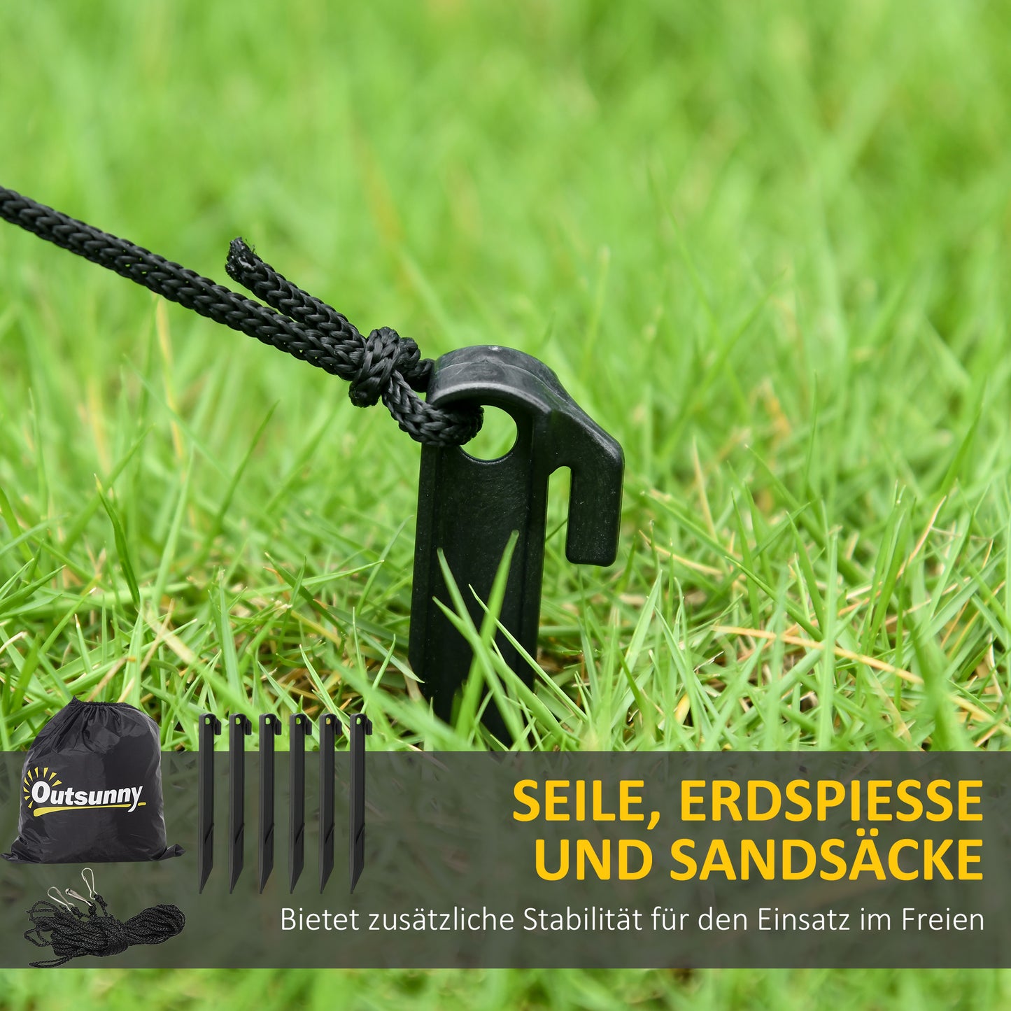 Outsunny Aufblasbare Halloween-Dekoration, Sensenmann, LED-Leuchten, Gebläse, Kabel