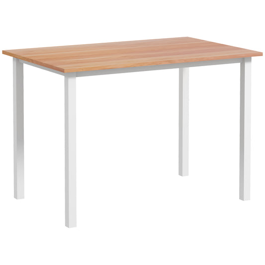 HOMCOM Esstisch für 6 Personen, Küchentisch, Erweiterbar, Küchentisch, Braun + Weiß