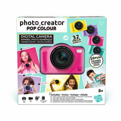 Canal Toys - Photo Creator - Pop Digital Camera Pink Color - With 32GB SD card included