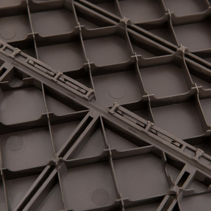 Outsunny Terrassenfliesen 30 x 30 cm 9 Stück 0,81㎡ Klickfliesen Balkonfliesen mit Klicksystem Drainagefunktion Bodenbelag Flies für Terrasse Balkon Braun