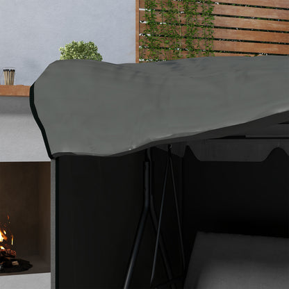 Outsunny Abdeckung für Gartenschaukel, Schutzhülle für Hollywoodschaukel, Abdeckhaube, wasserfest, 177 x 114 x 152 cm, Grau