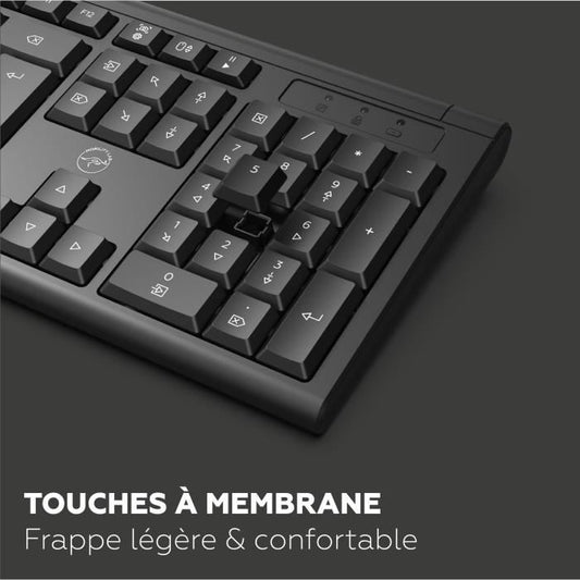 Keyboard and mouse set - MOBILITY LAB - Alpha - Ergonomic - Wireless - Integrated numeric keypad