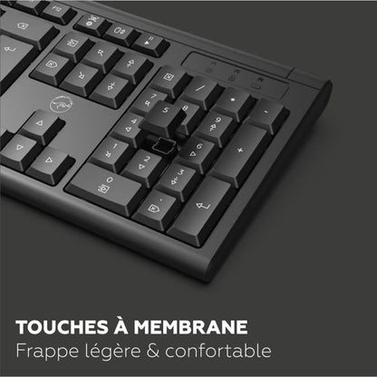 Keyboard and mouse set - MOBILITY LAB - Alpha - Ergonomic - Wireless - Integrated numeric keypad