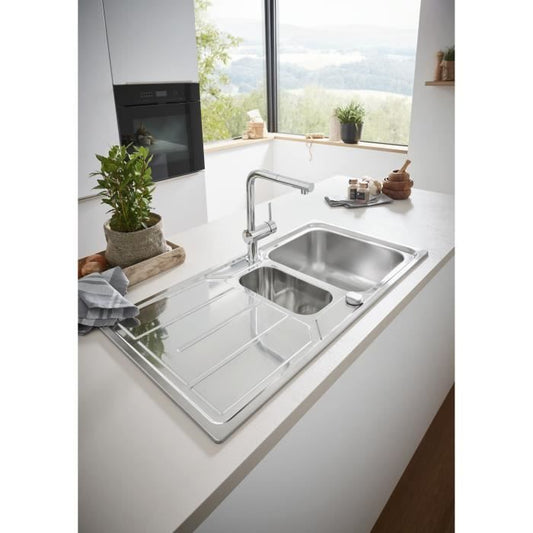 Grohe Minta Sink Mixer 32168000 - Extractable shower - BEC L - 360 ° swivel tube beak - Anti -return valve - Chrome