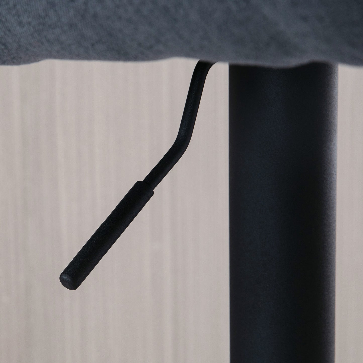 HOMCOM Barhocker höhenverstellbar mit Lehne und mit Fußstütze; Leinenoptik, 54 cm x 54 cm x 112 cm, Grau