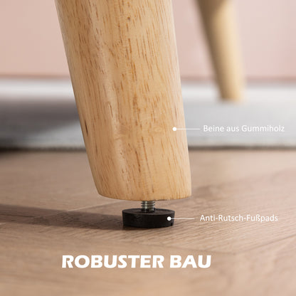 HOMCOM Zweisitzer-Sofa, komfortabel, 134x71x82 cm, Beige