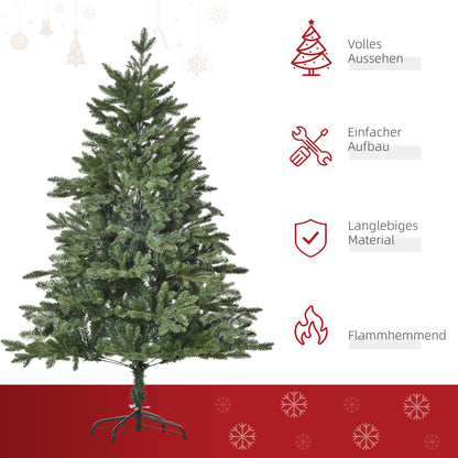 HOMCOM künstlicher Weihnachtsbaum 1,5 m Christbaum Tannenbaum PVC PE Metall Grün Ø105 x 150 cm