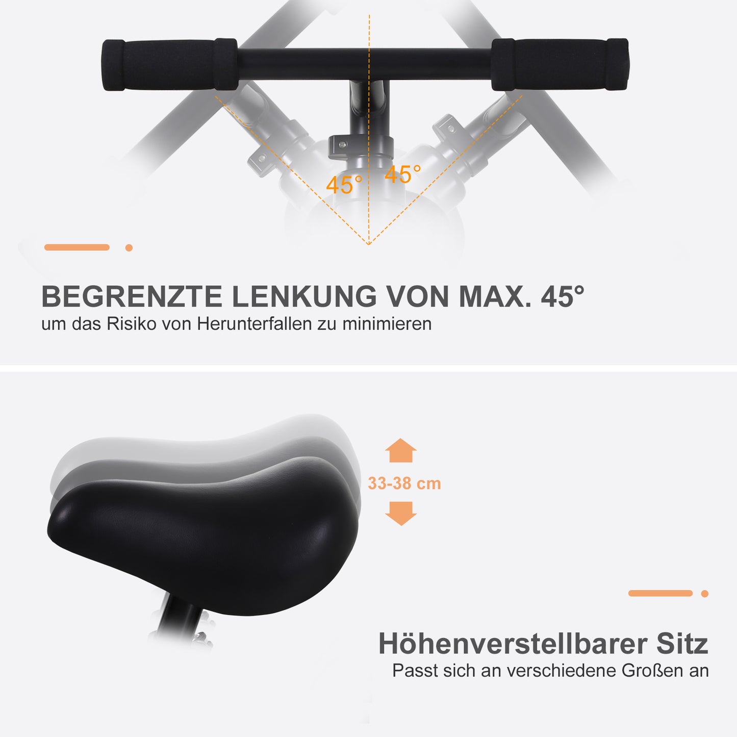 HOMCOM Kinder Laufrad ab 2-5 Jahre Lauflernrad mit Stützrädern, Pedalen, Höhenverstellbarem Sitz, Spielzeug Balance Bike für Kleinkinder Erste Geburtstag Geschenk, Schwarz