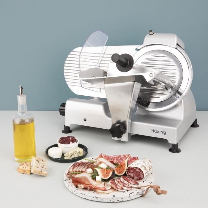 Meat slicer - H.Koenig - MSX220 - 240 W - 220 mm blade - Adjustable thickness 0-12 mm