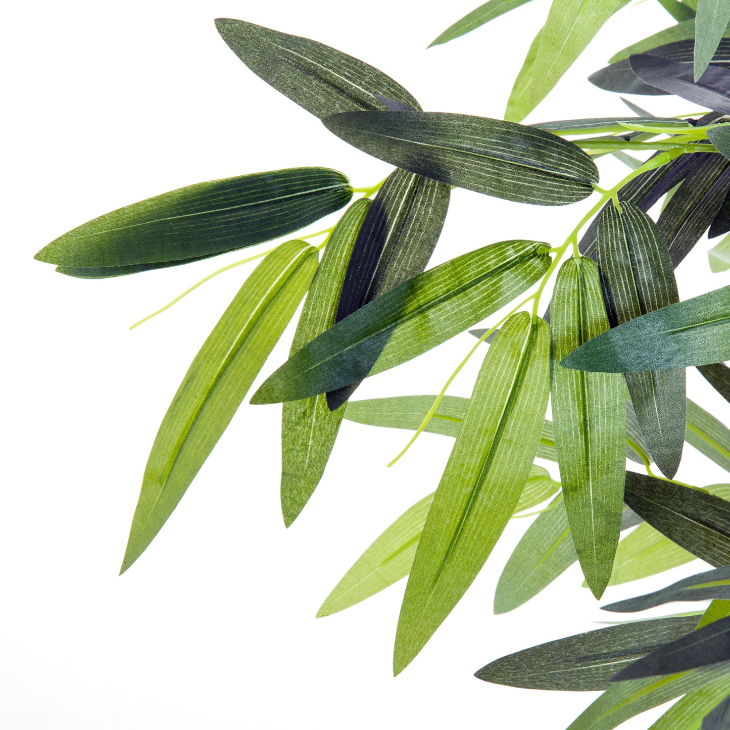 Outsunny Kunstpflanze Künslicher Bambus Künstliche Pflanze 20 cm x 20 cm x 180 cm, Grün + Schwarz