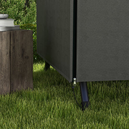 Outsunny Abdeckung für Gartenschaukel, Schutzhülle für Hollywoodschaukel, Abdeckhaube, wasserfest, 205 x 124 x 164 cm, Dunkelgrau