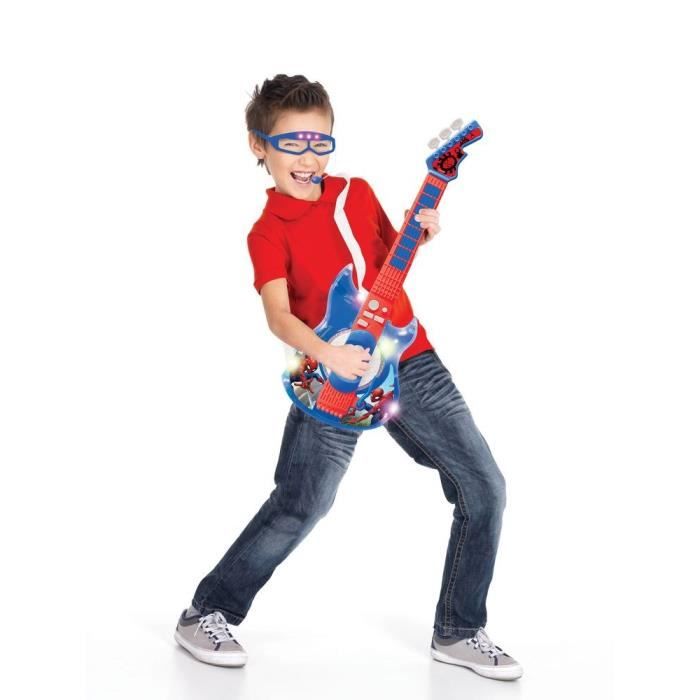 SPIDER-MAN - Luminous Electronic Guitar with glasses equipped with a microphone