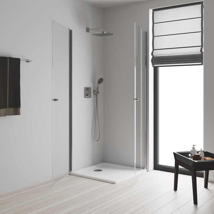 Grohe Tete Shower Vitalio Comfort 250 Cube, 1 Jet, 1/2 threaded fittings, 250mm square shape, pivotable head shower, 26695000