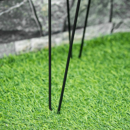 Outsunny Blumenständer 3er Set aus Metall Pflanzenständer Set Blumenhocker Blumentopfhalter Pflanzenhocker für Blumentopf bis Ø16 cm Schwarz