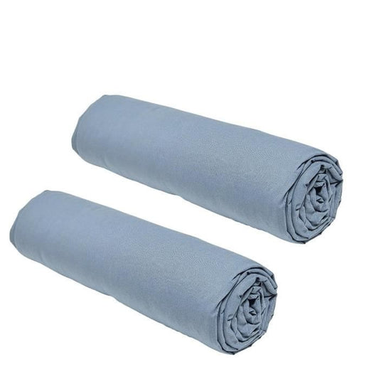 Set of 2 sheets covers today essential - 140 x 190 cm - 2 people - 100% cotton - denim