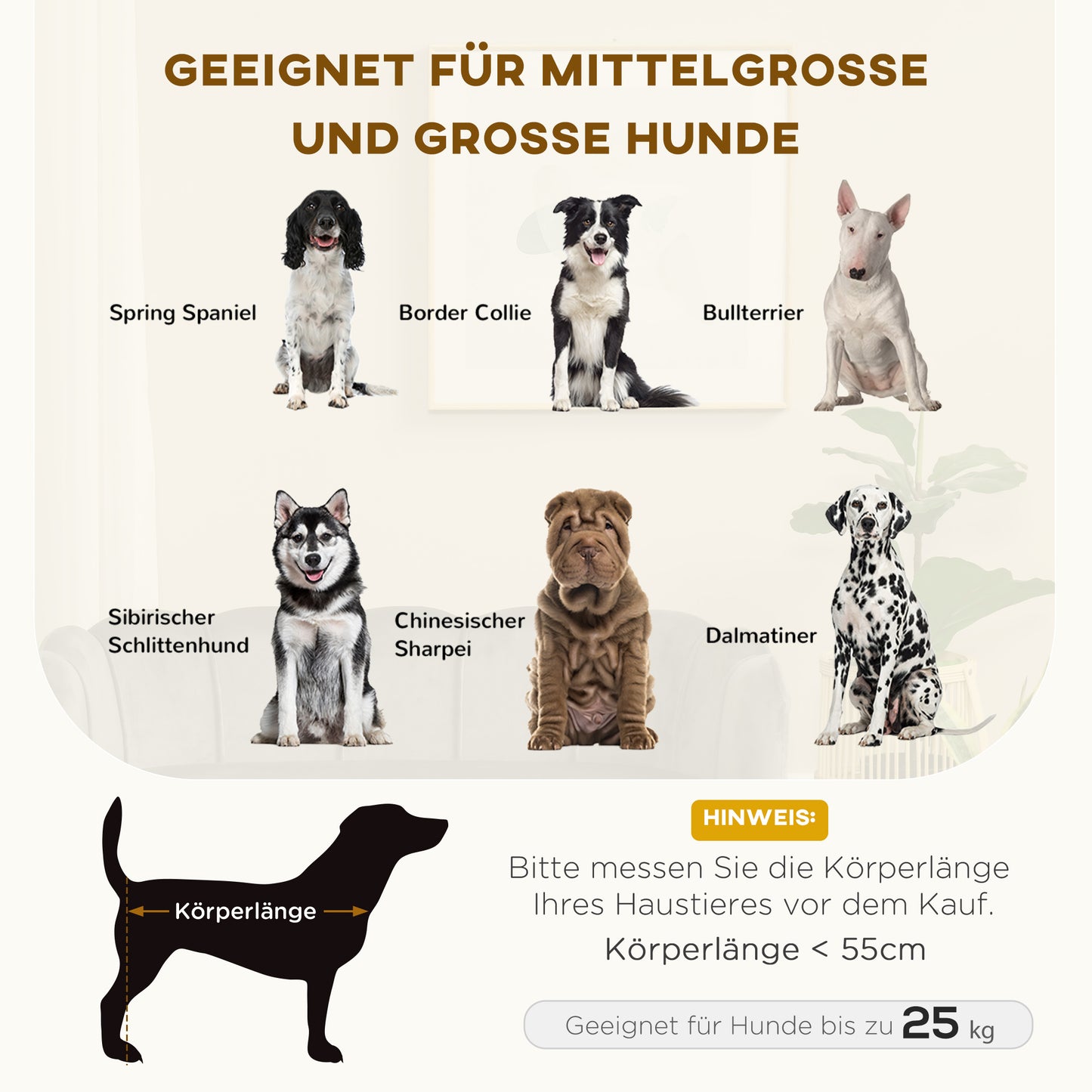 PawHut Hundesofa Hundecouch, Waschbarer Bezug, Haustiersofa mit Rückenlehne und Holzbeine, Katzensofa, für mittelgroße Hunde under 25 kg, Dunkelgrau