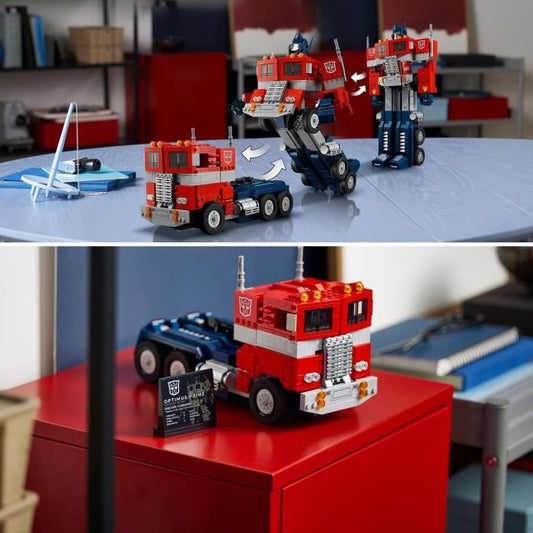 LEGO Icons 10302 Optimus Prime Transformers Autobot Robot Minifigure Model Truck