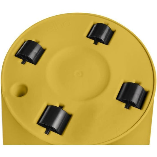 Loft Urban Round Flower Pot - Plastic - Pilled - Tank - With casters - Ø40 - Ocher