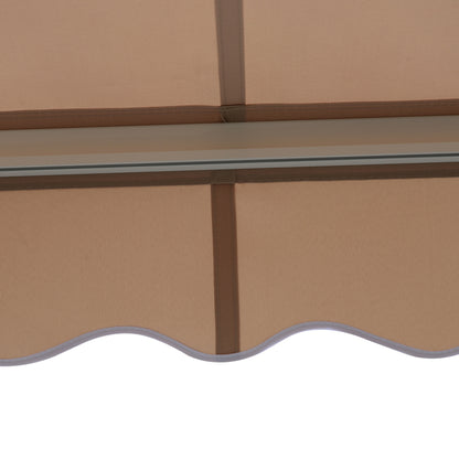 Outsunny Gelenkarmmarkise Verstellbare Klemmmarkise Terrassenmarkise 3,95 x 3m Sonnenschutz mit Kurbel, Balkonmarkise, Beige