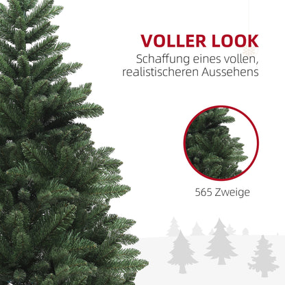 HOMCOM Weihnachtsbaum, Nordmanntanne, naturgetreu, breit & üppig, 150 x Φ100 cm, Grün
