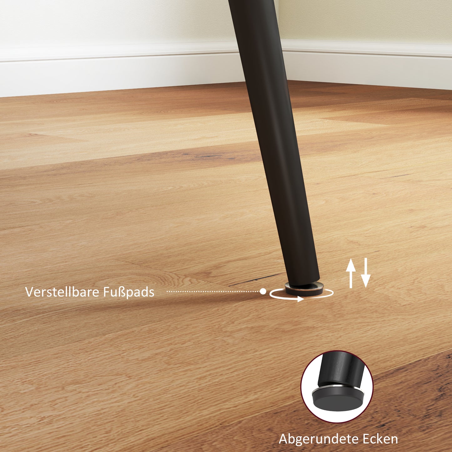 HOMCOM Ausziehbarer Esstisch, Erweiterbarer Tisch für 6-8 Personen, Küchentisch mit soliden Stahlbeinen