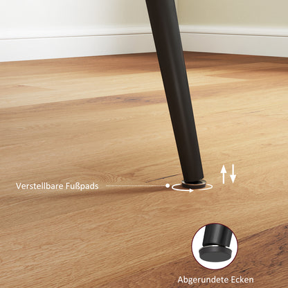 HOMCOM Ausziehbarer Esstisch, Erweiterbarer Tisch für 6-8 Personen, Küchentisch mit soliden Stahlbeinen