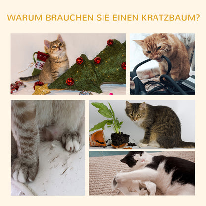 PawHut Katzenkratzbaum 240-260 cm Deckenhoch Kratzbaum groß Kletterbaum Katze Kratzbaum für große Katzen mit Sisalseil Hellgrau
