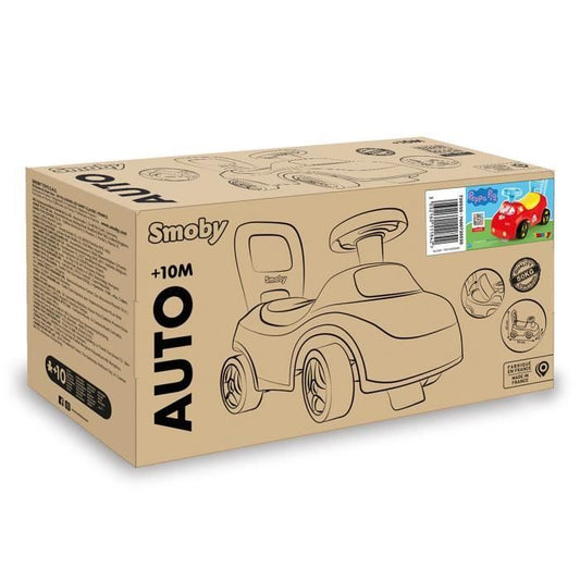 Smoby - 2 in 1 child car carrier - Peppa Pig - Storage under the saddle + horn - From 10 months - Made in France
