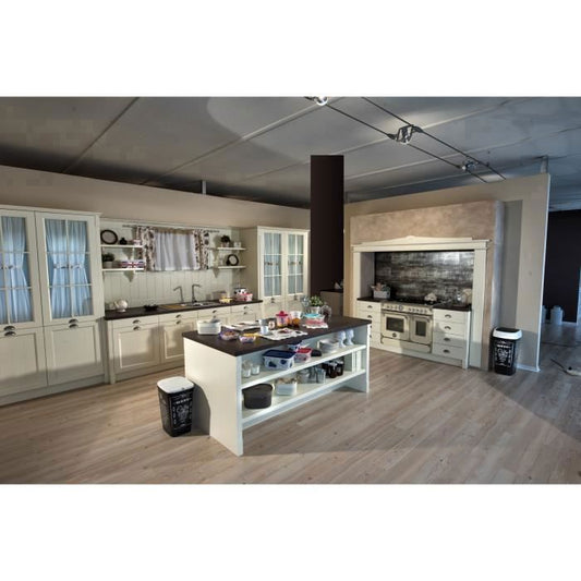 KIS Pedal Kitchen Waste Bin 50L CHIC Black Motif Coffee Menu