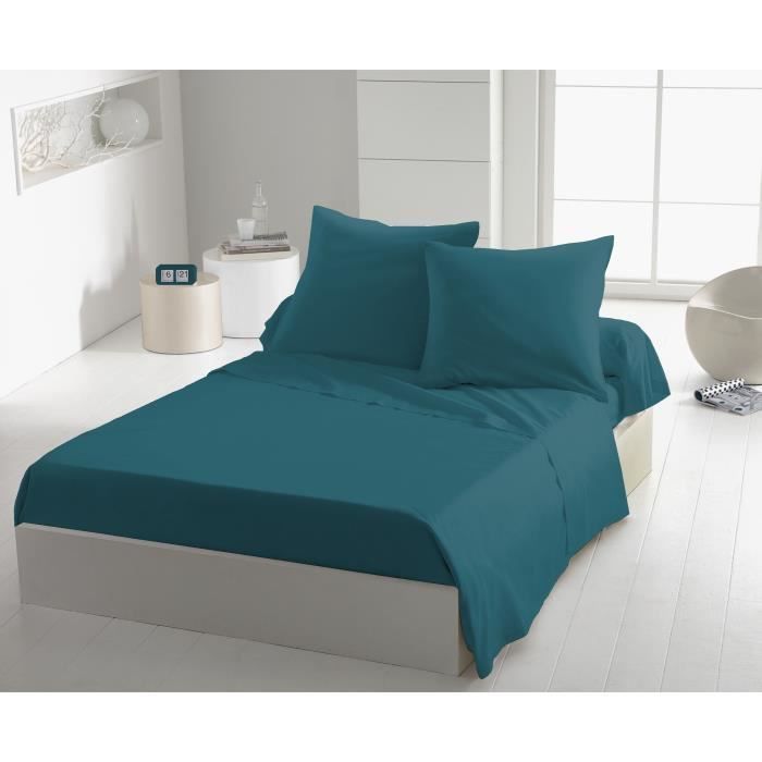 Set of 2 pillowcases - HOME LINGE PASSION - HP72088 - 82 g Microfiber - 63 x 63 cm - Duck blue