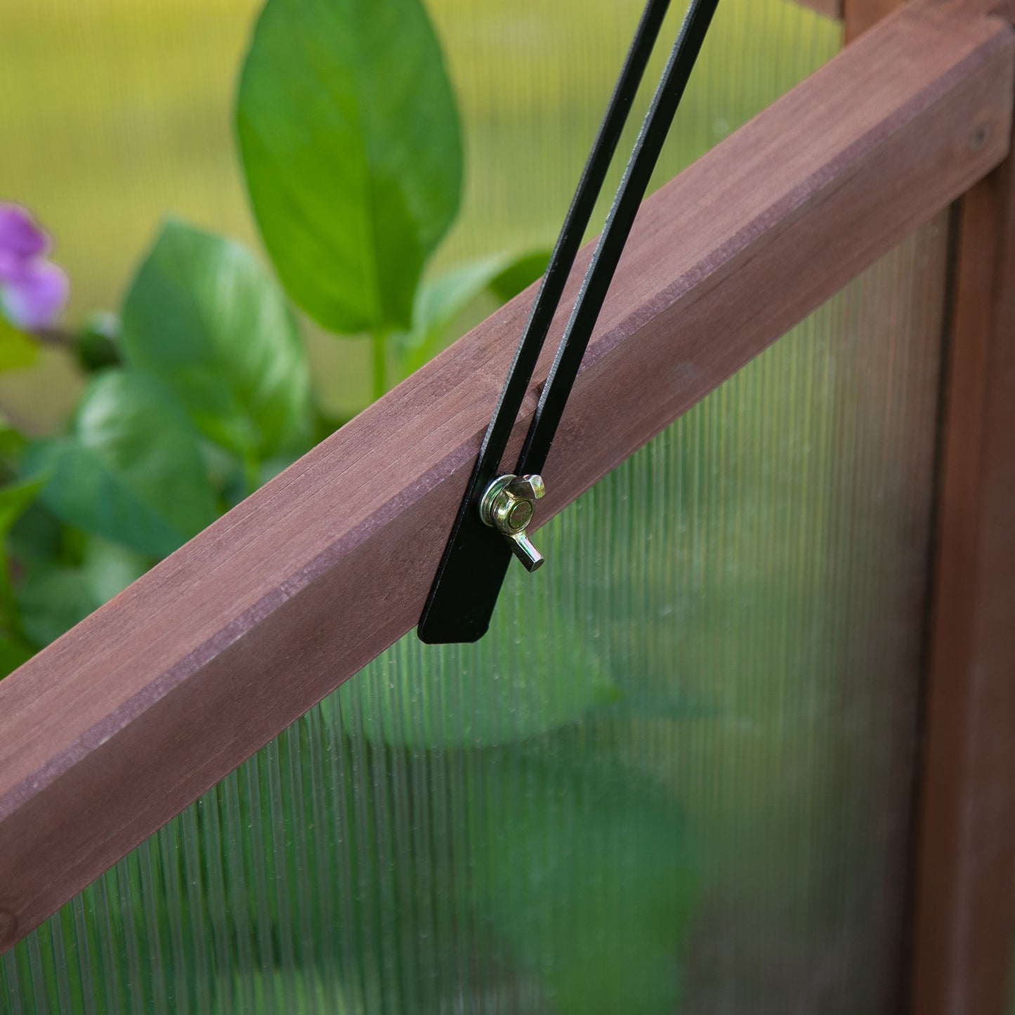 Outsunny Hochbeet aus Holz Frühbeet 90 x 50 x 93 cm Gewächstisch mit Abdeckung wetterfes Kräuterbeet Pflanzkasten für Garten, Balkon och Terrasse Braun